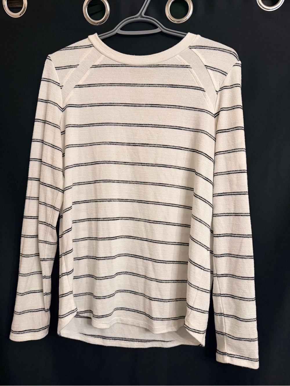 Market & Spruce Cream Crewneck Sweater with Stripes